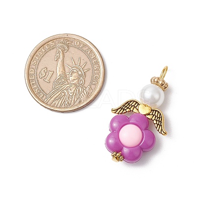 Angel Acrylic Pendants PALLOY-JF03966-02-1