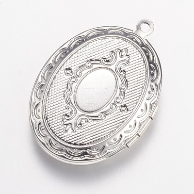 Brass Locket Pendants X-KK-N0116-054P-1