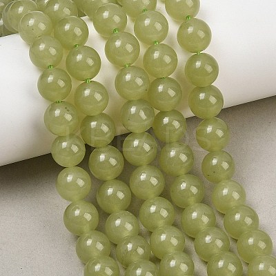 Natural Dyed White Jade Beads Strands GG-CBAEB22-B01-10mm-05-1
