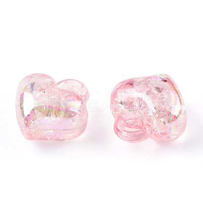 Transparent Crackle Acrylic Pendants MACR-ZX022-29E-1