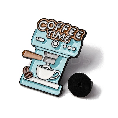 Coffee Themed Enamel Pin JEWB-P050-01A-EB-1