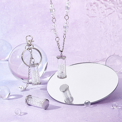 4Pcs Transparent Glass Pendants GLAA-UN0001-05-1