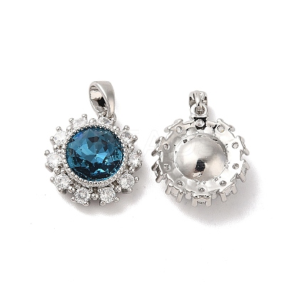 Brass Micro Pave Cubic Zirconia Pendants KK-M243-03P-1