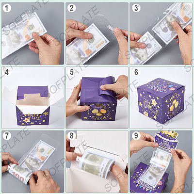 Happy Birthday Day Money Box for Cash Gift Pull DIY-WH200050-31A-1