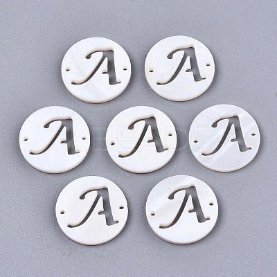 Natural Freshwater Shell Links Connectors X-SHEL-S276-120-1