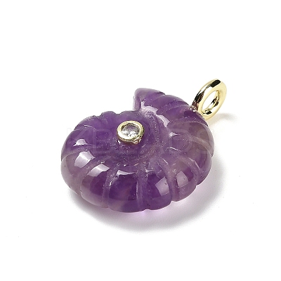 Natural Amethyst Pendants G-A287-01G-05-1