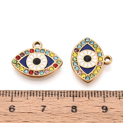 304 Stainless Steel Rhinestone Pendants STAS-N110-53B-G-1