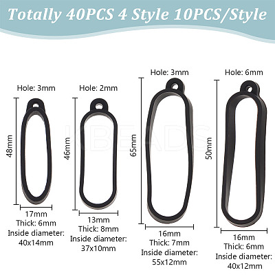 40Pcs 4 Style Anti-Lost Silicone Rings Holder SIL-DR0001-03-1