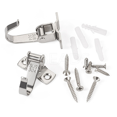 2 Sets Stainless Steel Hook Hangers STAS-HP0001-01B-1