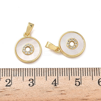 Brass Micro Pave Cubic Zirconia Pendants KK-P334-26G-1