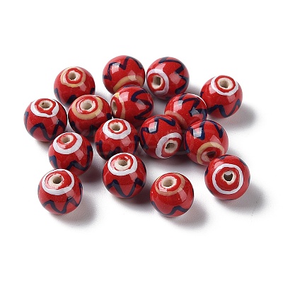 Handmade Porcelain Beads PORC-G011-02G-1