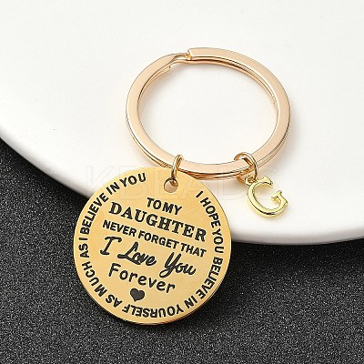 Valentine's Day Brass & 201 Stainless Steel Keychain KEYC-YW00097-07-1