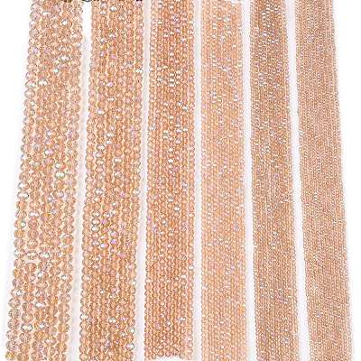 Electroplate Glass Beads Strands EGLA-A044-T4mm-L20-1