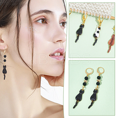 Cat Stitch Markers HJEW-AB00181-1