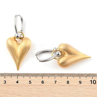 Two Tone Brass Hoop Earrings for Women EJEW-U055-20B-G-1