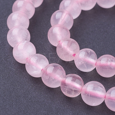 Natural Rose Quartz Beads Strands G-C076-6mm-3-1