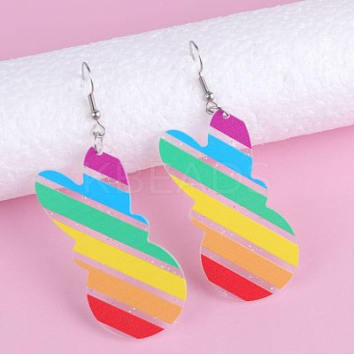 Easter Printed Acrylic Dangle Earrings FS-WGDC384-11-1