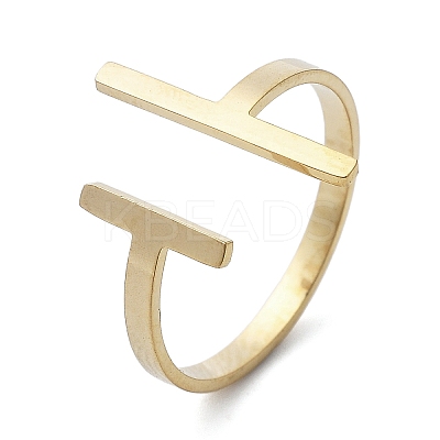 304 Stainless Steel Open Cuff Rings for Women RJEW-S395-02G-1