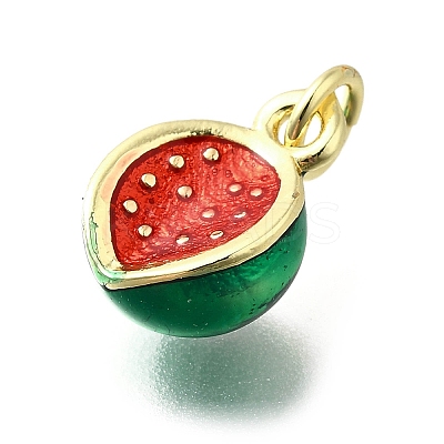 Brass with Enamel Charms KK-Q066-01C-G-1