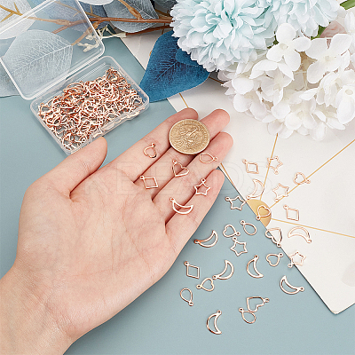 120Pcs 6 Style 304 Stainless Steel Charms STAS-PH0005-38-1