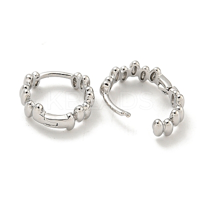 Brass Hoop Earrings EJEW-L211-010F-P-1