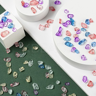 6 Colors Imitation Aquamarine Glass Beads & Baking Paint Glass Beads GLAA-FS0001-08-1