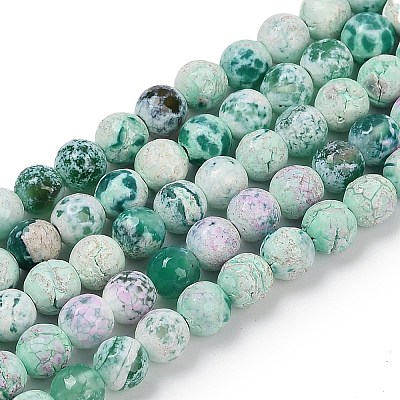 Natural Fire Crackle Agate Beads Strands G-C082-A01-46-1