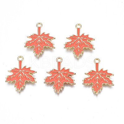 Autumn Theme Rack Plating Alloy Enamel Pendants LS-X-ENAM-N055-068-1