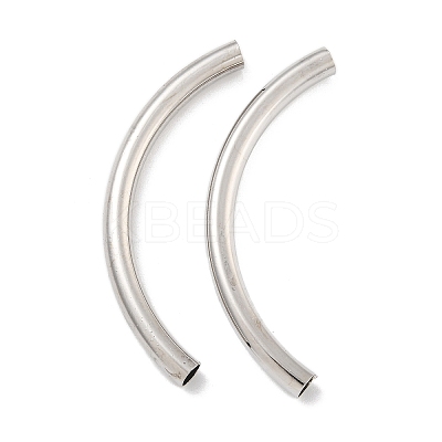 Brass Curved Tube Beads KK-B120-04D-P-1