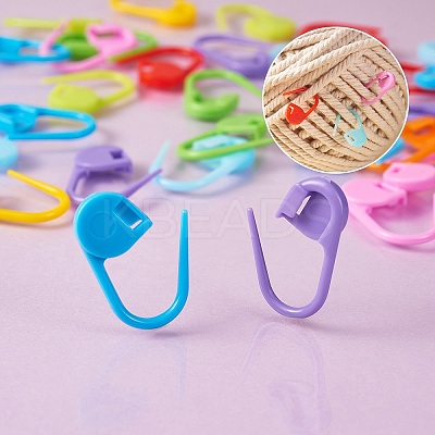 200Pcs 10 Colors Eco-Friendly ABS Plastic Knitting Crochet Locking Stitch Markers Holder KY-SZ0001-28-1