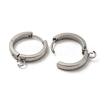 Tarnish Resistant 201 Stainless Steel Huggie Hoop Earrings Findings STAS-A167-01O-P-1