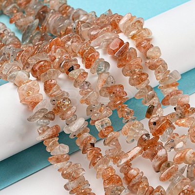 Natural Arusha Sunstone Chip Beads Strands LS-G-G905-13-1