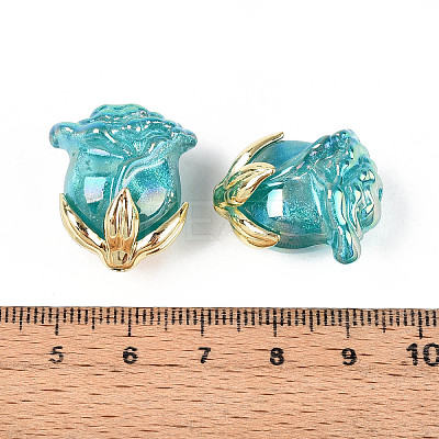 UV Plating Opaque Acrylic Beads MACR-C029-06A-04-1