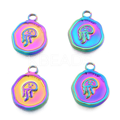 Ion Plating(IP) 201 Stainless Steel Pendants STAS-N098-244M-1