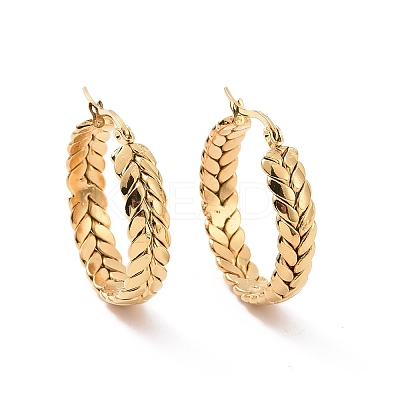 Ion Plating(IP) 304 Stainless Steel Hoop Earrings X-EJEW-M212-05G-1