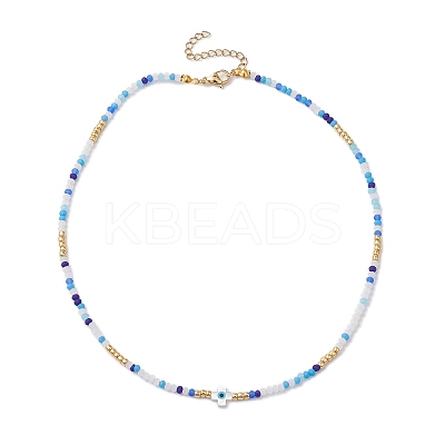 Glass Beaded Necklaces NJEW-JN04896-01-1