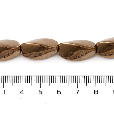 Electroplated Non-magnetic Synthetic Hematite Beads Strands G-P518-01G-1