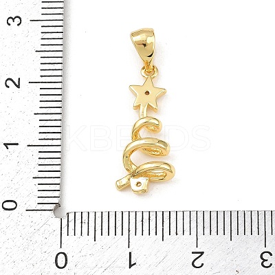 Christmas Brass Micro Pave Cubic Zirconia Pendants LS-KK-K411-03G-1
