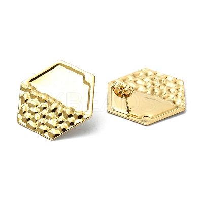 Ion Plating(IP) 201 Stainless Steel Stud Earrings EJEW-K270-27G-1