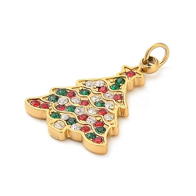 304 Stainless Steel Rhinestone Pendants FIND-I062-01G-01-1