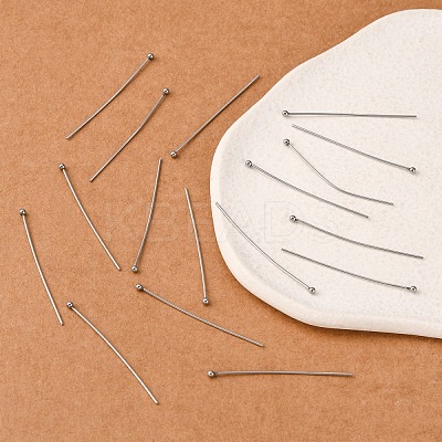 Tarnish Resistant 304 Stainless Steel Ball Head Pins STAS-K146-045-40x0.7mm-1