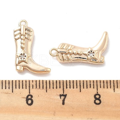 Brass Micro Pave Cubic Zirconia Pendants KK-M102-52G-1