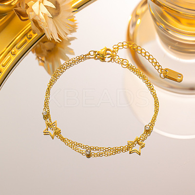 304 Stainless Steel Cable Chain Bracelets WG59DA4-01-1