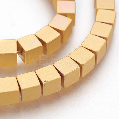 Electroplated Non-magnetic Synthetic Hematite Bead Strand G-E500-03B-1
