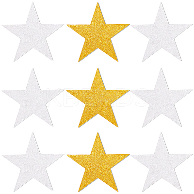 60Pcs 2 Colors Paper Glitter Star Wall Decoration AJEW-SP0001-18-1