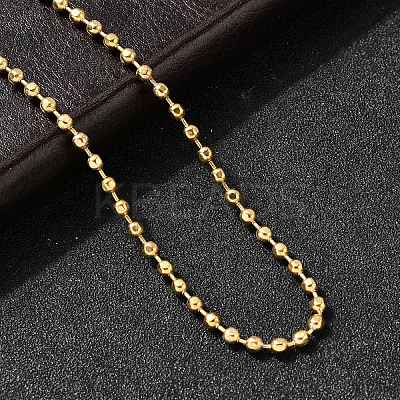 3MM 304 Stainless Steel Ball Chain Necklaces for Women NJEW-B134-09A-G-1