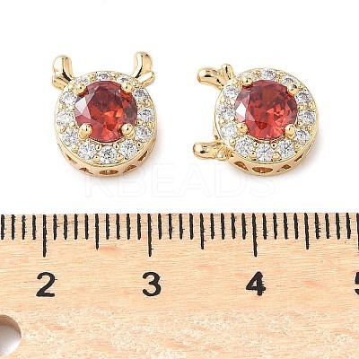 Brass Micro Pave Cubic Zirconia Beads KK-G531-01G-02-1
