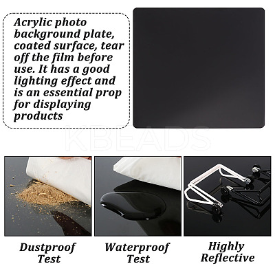 4Pcs 4 Styles Acrylic Reflection Display Board AJEW-GO0001-96-1