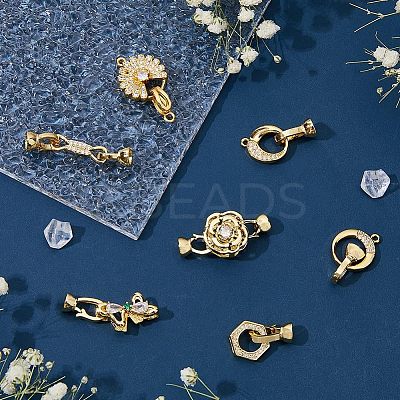 10 Sets 10 Styles Fold Over Clasp Sets FIND-FH0005-45-1