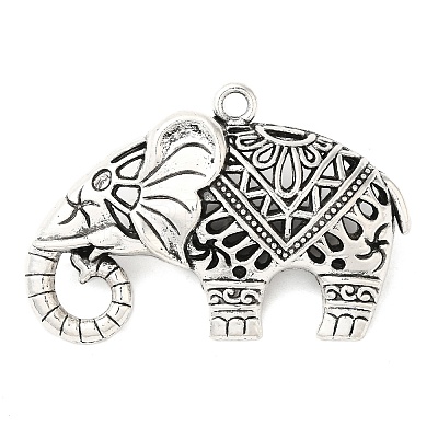 Tibetan Style Alloy Pendants TIBEP-R212-AS-RS-1